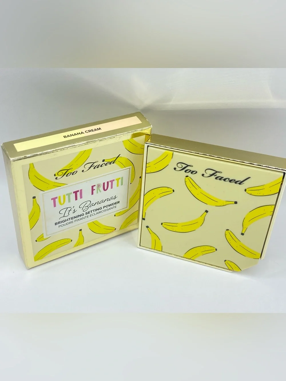 Too Faced Tutti‎ Frutti It's Bananas BANANA CREAM Brightening Setting Powder NIB